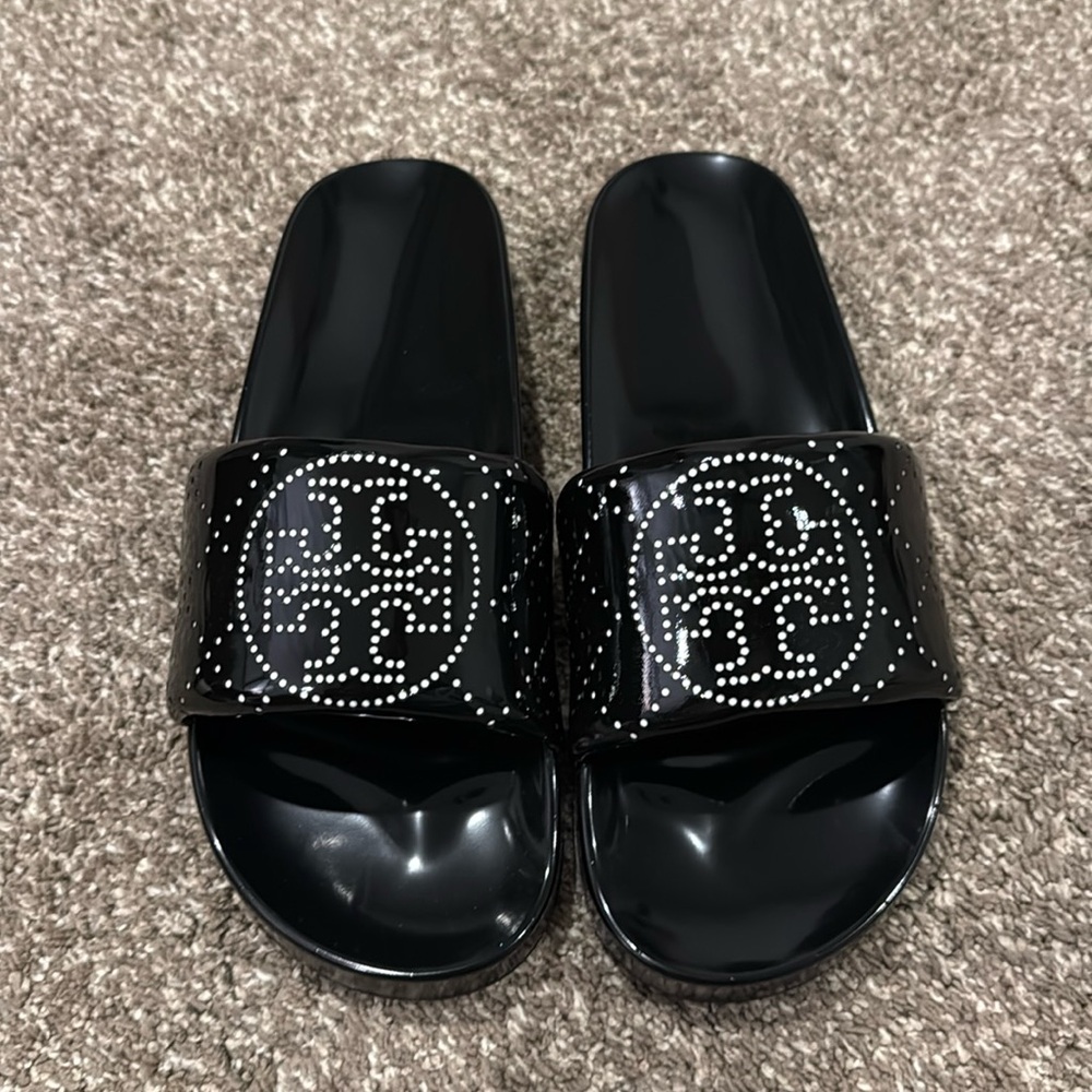 New! Tory Burch DoubleT Pool Slides